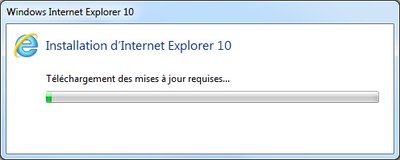 Installation de Internet Explorer 10