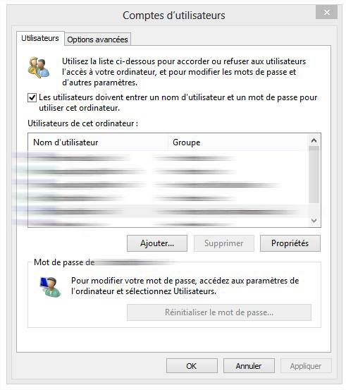 compte utilisateur win8